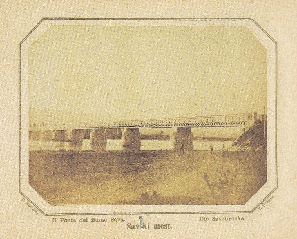 Prvi Savski željeznički most 1900-ih godina